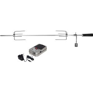 Enders® Grillspieß-Set für Chicago 3 Gasgrill mit Motor, Halterung und Hähnchenkrallen.