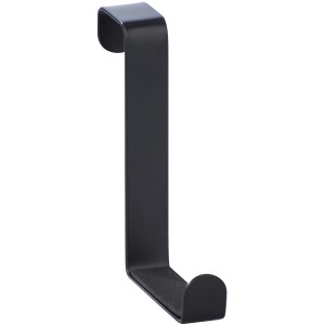 Schwarzer, matter Türgarderobenhaken von Wenko, 4er-Set, zum Einhängen an Türen.