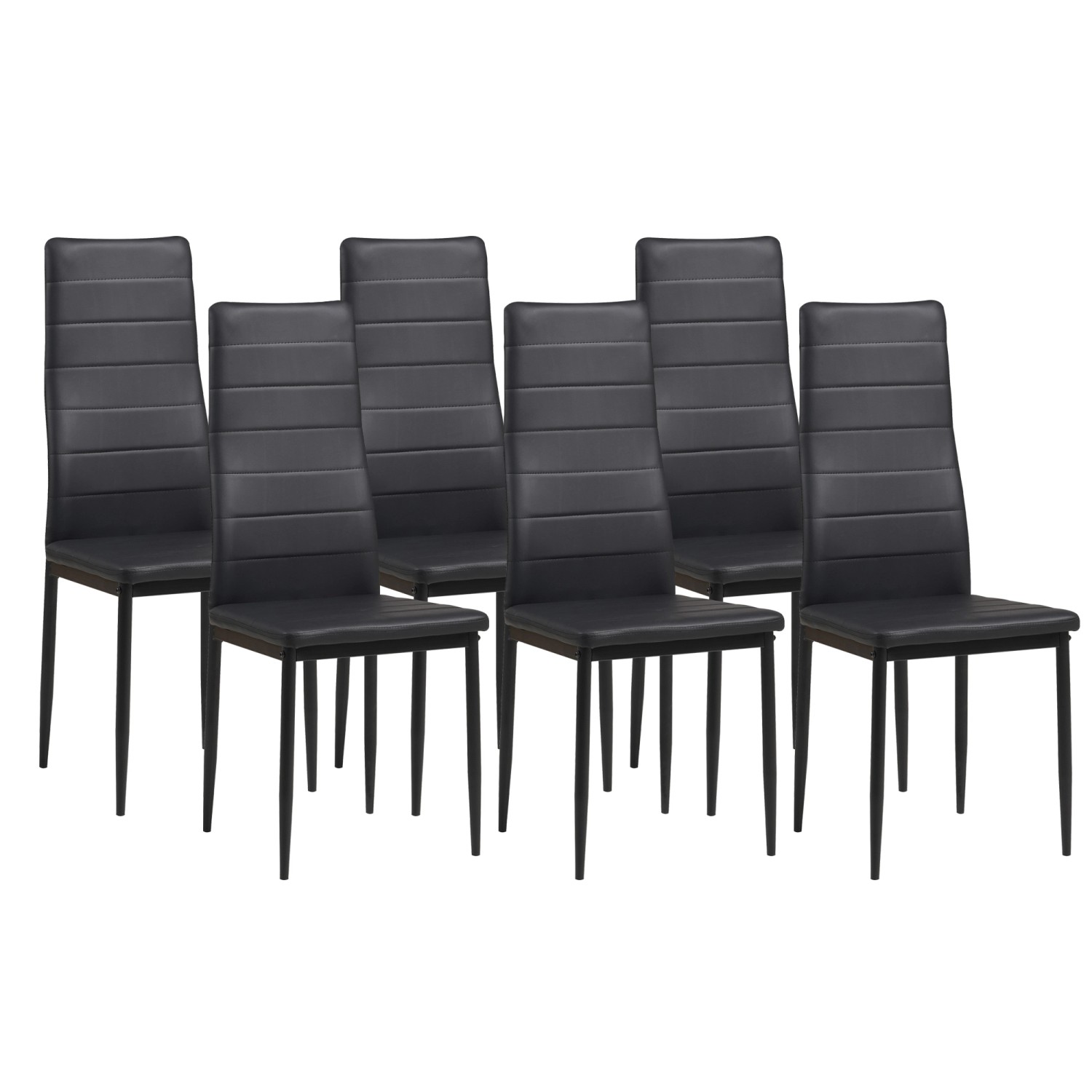 Albatros Esszimmerstühle MILANO 6er Set Schwarz