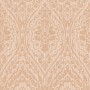 Beige-hellbraune Vliestapete mit floralem Barock-Muster für Wohn- und Schlafzimmer.