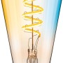 Paulmann E27 LED Leuchtmittel ST64, 7,5W, mit spiralförmigem Filament und Farbverlauf von Gelb zu Blau.