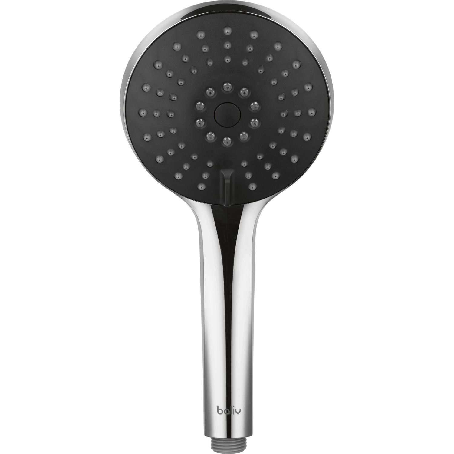 baliv Handbrause HBR-120.260, verchromt/schwarz, mit Antikalk-Noppen und 3 Strahlarten.