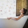 Relaxdays Duschrollo Kunststoff Aluminium Semitransparent Bedruckt Wasserabweisend Schnelltrocknend 100 cm x 240 cm 0,64 kg_5
