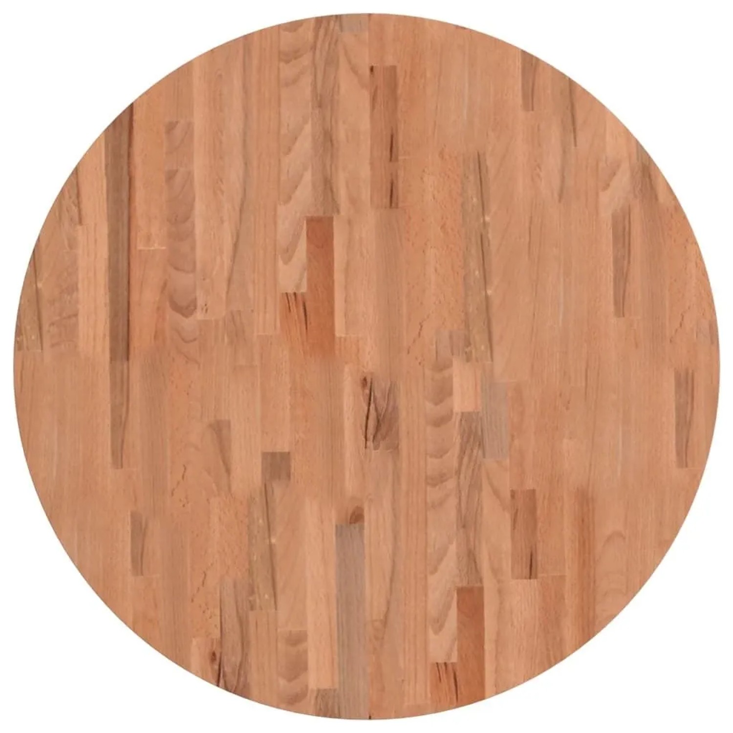 vidaXL Tischplatte Ø80x2,5 cm Rund Massivholz Buche 355939