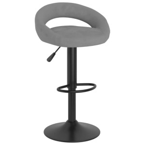 DELUKE Barhocker KALSII Höhenverstellbar 2er Set Hellgrau Samt Barstühle Drehbar Küchenhocker Thekenhocker Für Küche Hausbar
