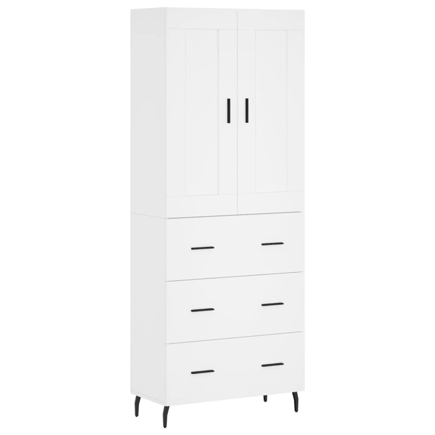 vidaXL Highboard Weiß 69,5x34x180 cm Holzwerkstoff 3199761
