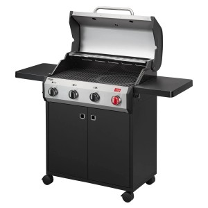 Enders Gasgrill Chicago Next 4 R Turbo mit 4 Brennern, doppelwandigem Deckel und Seitenablagen.