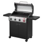 Enders Gasgrill Chicago Next 4 R Turbo mit 4 Brennern, doppelwandigem Deckel und Seitenablagen.