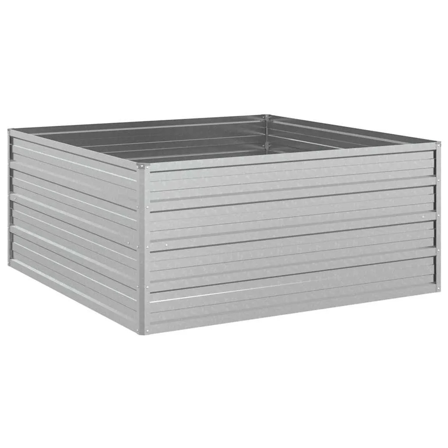 Furnicato Garten-hochbeet 100x100x45 Cm Verzinkter Stahl Silber