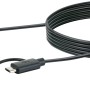 Schwarzes Schwaiger USB-Kabel: USB-C, Micro-USB und USB-A Stecker für Computer & Multimedia.