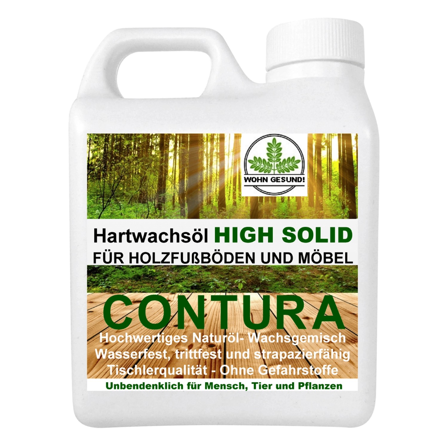 Contura Premium Hartwachsöl High Solid Holzöl Fußböden Möbel Holzschutz 1 Liter