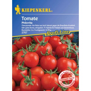 Kiepenkerl Cherry Tomaten Philovita F1 Samen, rote, reife Früchte.