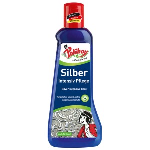 Poliboy Silber Intensiv Pflege, 200ml Flasche für Reinigung und Schutz von Silber und Gold.