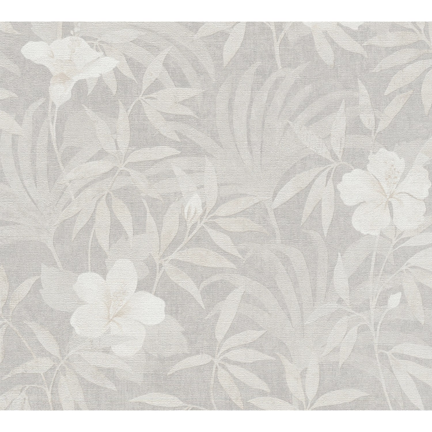 Vliestapete Blumentapete Dschungeltapete Matt Leicht Strukt. Beige Grau FSC®