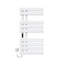 Emke Elektrischer Handtuchhalter 100×50cm Weiß Flachbadheizkörper 320W LED Display WiFi APP Steuerung Timer