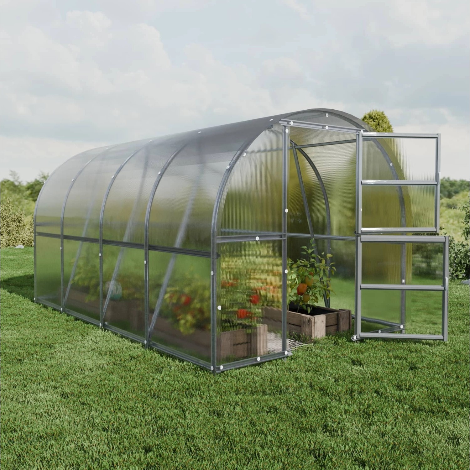 Klasika Greenhouses Baltic LT*KLASIKA Gewächshaus 12m², 3m x 4m mit 6 mm Po günstig online kaufen