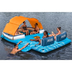 Bestway Hydro Force Tropical Breeze Pool Island für 6 Personen mit Sonnendach und Kühlbox.