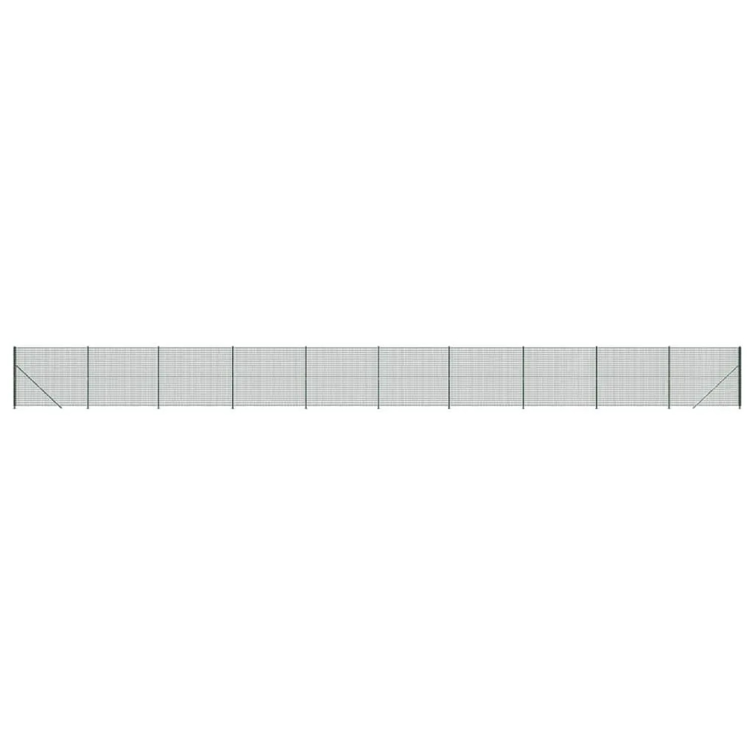 vidaXL Maschendrahtzaun mit Bodenflansch Grün 1,4x25 m 154155 günstig online kaufen