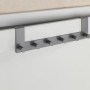 Wenko Türgarderobe Celano Grau mit 6 Haken aus Stahl, über Tür gehängt.