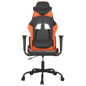 vidaXL Gaming-Stuhl mit Massagefunktion Schwarz und Orange Kunstleder 345405