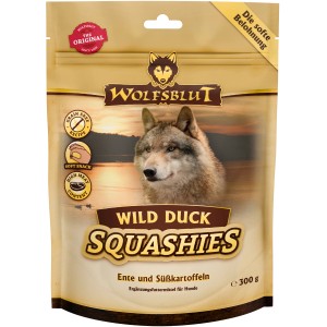 Wolfsblut Hundesnack Squashies Wild Duck, 300g Packung Hunde-Belohnungssnack mit Ente.