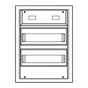 Alphatec Aufputzkleinverteiler 2-reihig mit Steckklemme