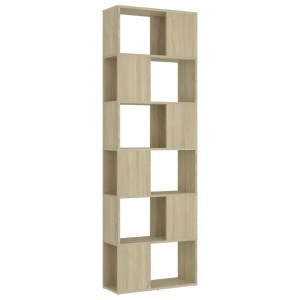 vidaXL Bücherregal Raumteiler Sonoma-Eiche 60x24x186 cm Holzwerkstoff 809101