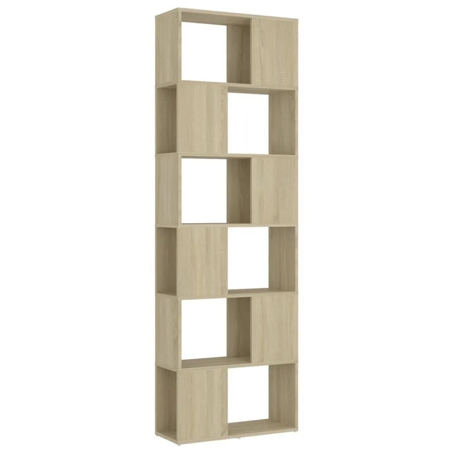 vidaXL Bücherregal Raumteiler Sonoma-Eiche 60x24x186 cm Holzwerkstoff 80910 günstig online kaufen