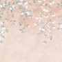 Komar Fototapete Hanging Hanami mit zarten Blüten auf beigem Grund.