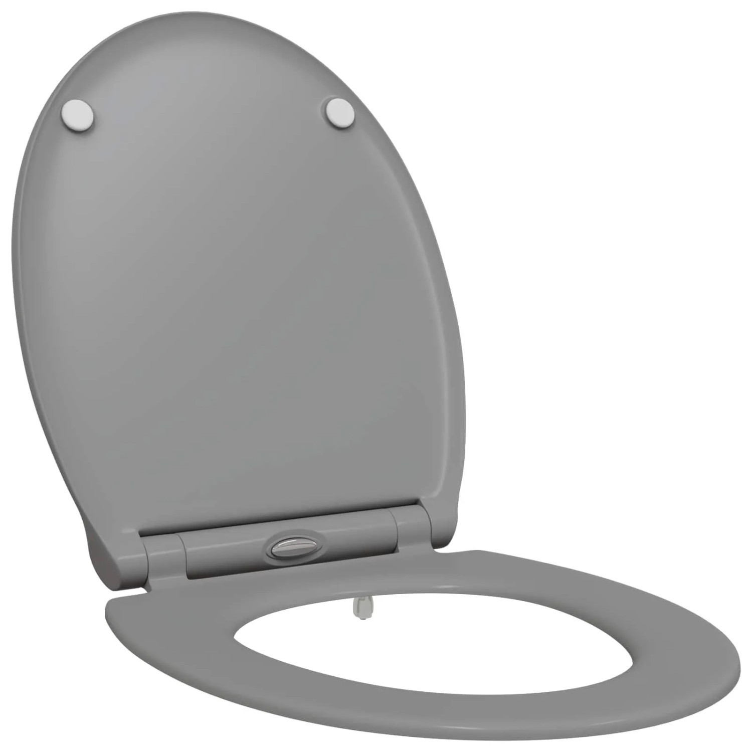 vidaXL Toilettensitz Grau 47 x 37,5 x 3,8 cm Duroplast 42002363