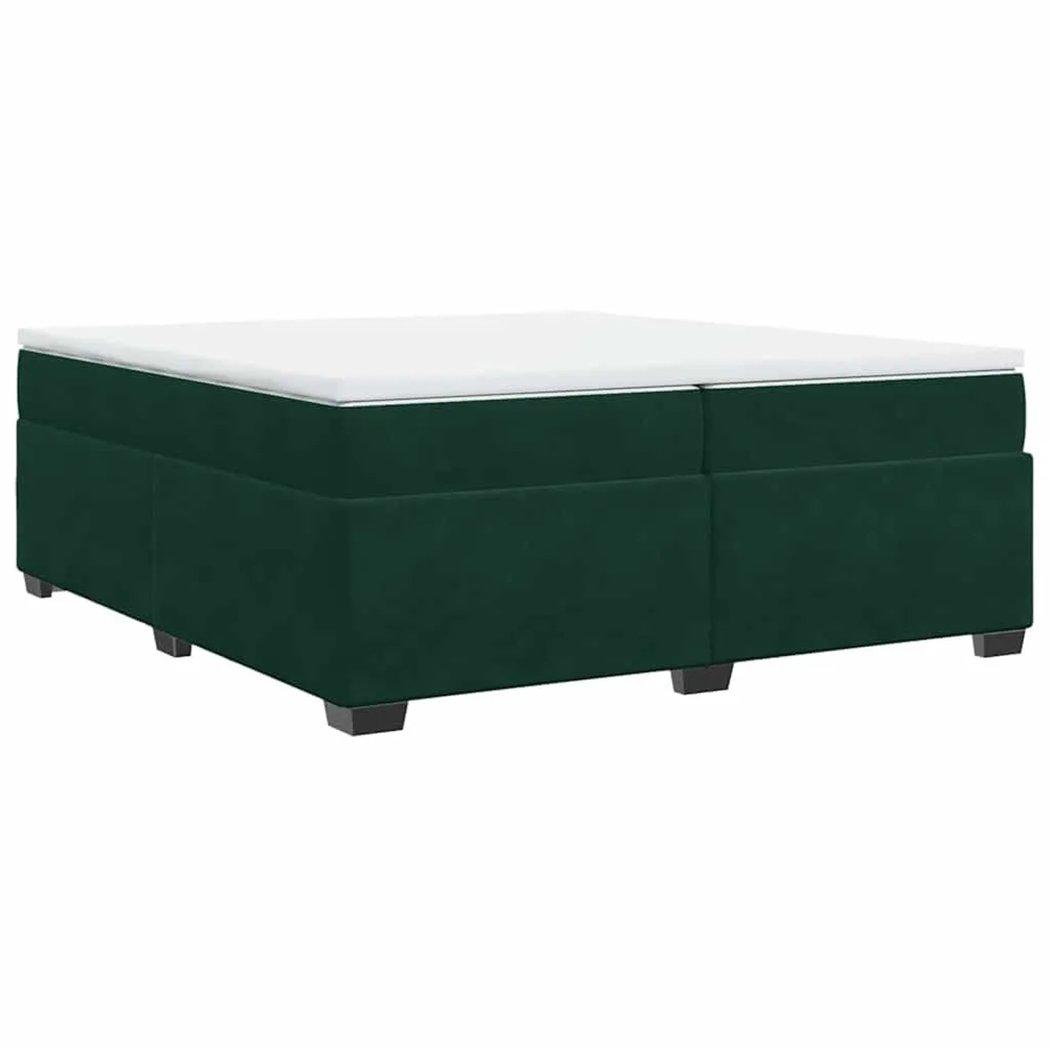 vidaXL Boxspringbett mit Matratze Dunkelgrün 200x200 cm Samt 3285308 günstig online kaufen