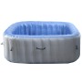 Aufblasbarer, eckiger MCW Whirlpool N97 in Grau-Blau für 6 Personen.