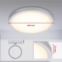 Briloner LED-Deckenleuchte Fire, chrom-matt, 24,5W, warmweißes Licht. Runde Form, moderne Optik.