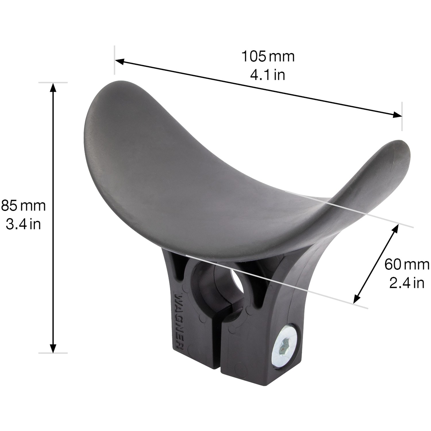 Wagner Hygienischer Klinkenaufsatz in Schwarz, antibakterieller Türbeschlag für mehr Hygiene.