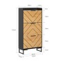 SoBuy Schuhschrank FSR164-SCH mit 3 Klappen, schmal, in Schwarz und Holzoptik.