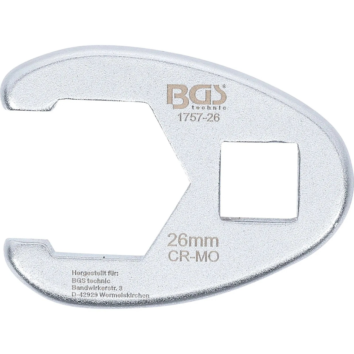 BGS Hahnenfußschlüssel Antrieb Innenvierkant 12 5 Mm  1 2 Zoll  SW 26 Mm 1757 26