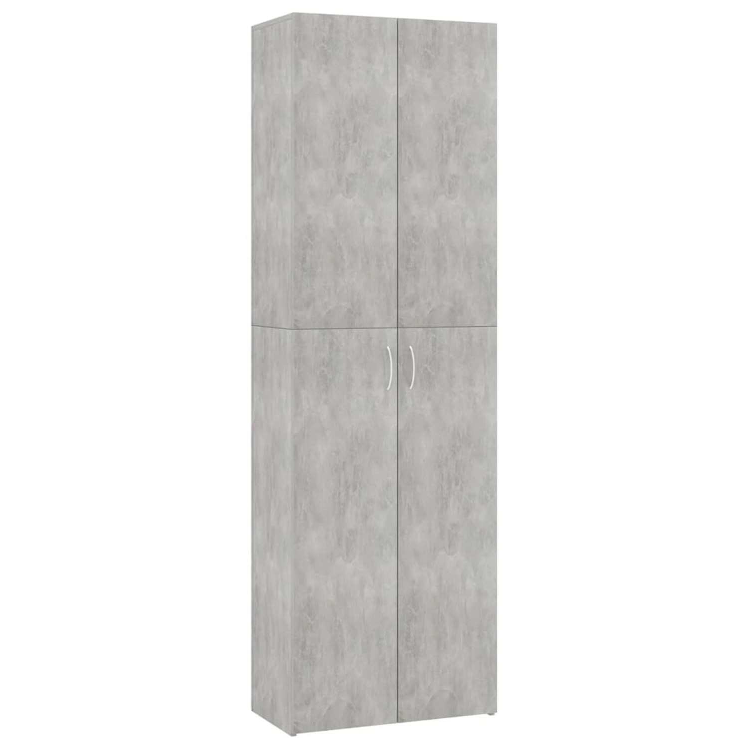 vidaXL Büroschrank Betongrau 60x32x190 cm Holzwerkstoff