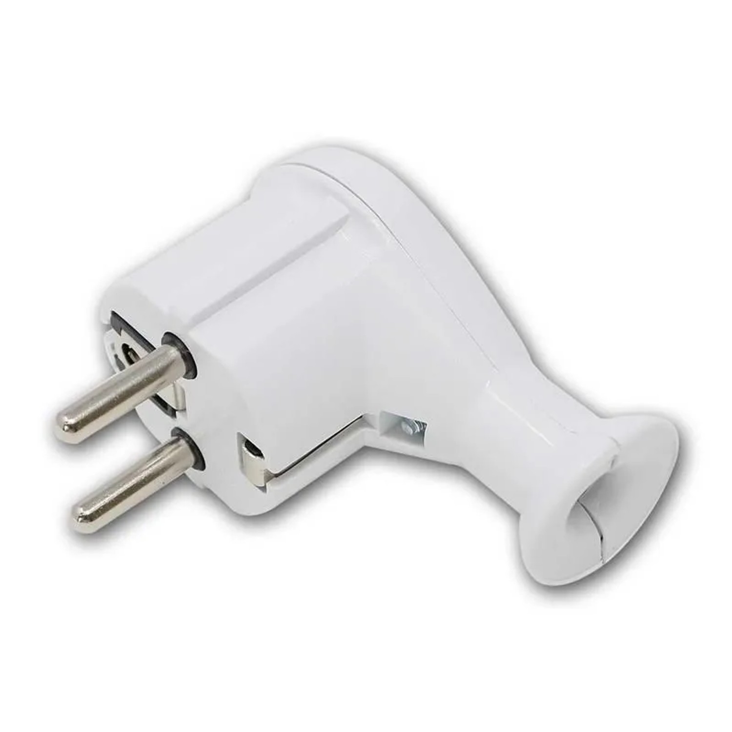 world-trading-net Schutzkontakt Winkel-Stecker WTN-II Weiß 2P+Z