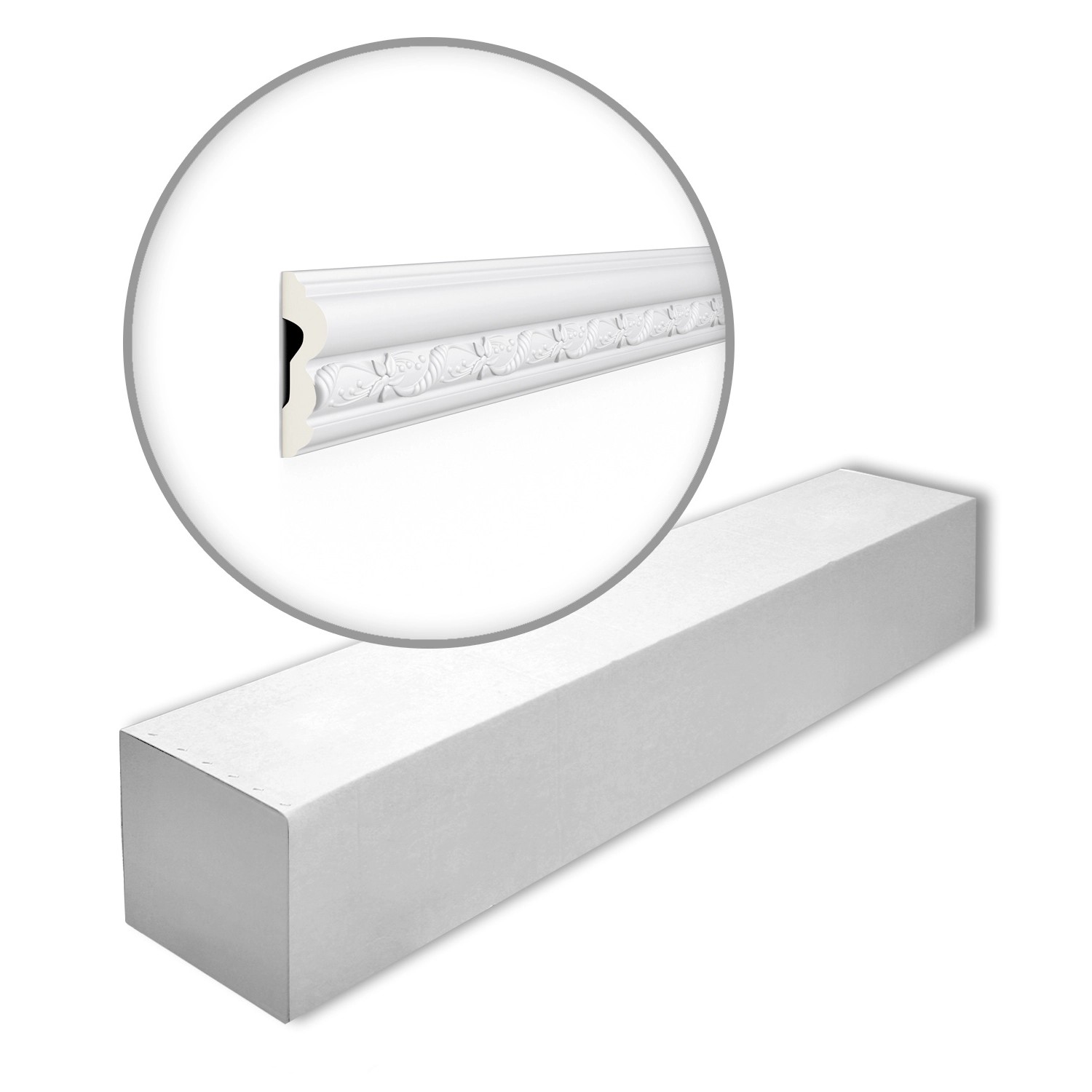 NOEL & MARQUET NMC Z30-Box ARSTYL Wandleisten 1 Karton Set mit 20 Stuckleisten 40 m Weiß