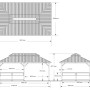 Sojag Pavillon Bondi 1220 Schwarz, Maße und Details in technischer Zeichnung dargestellt.