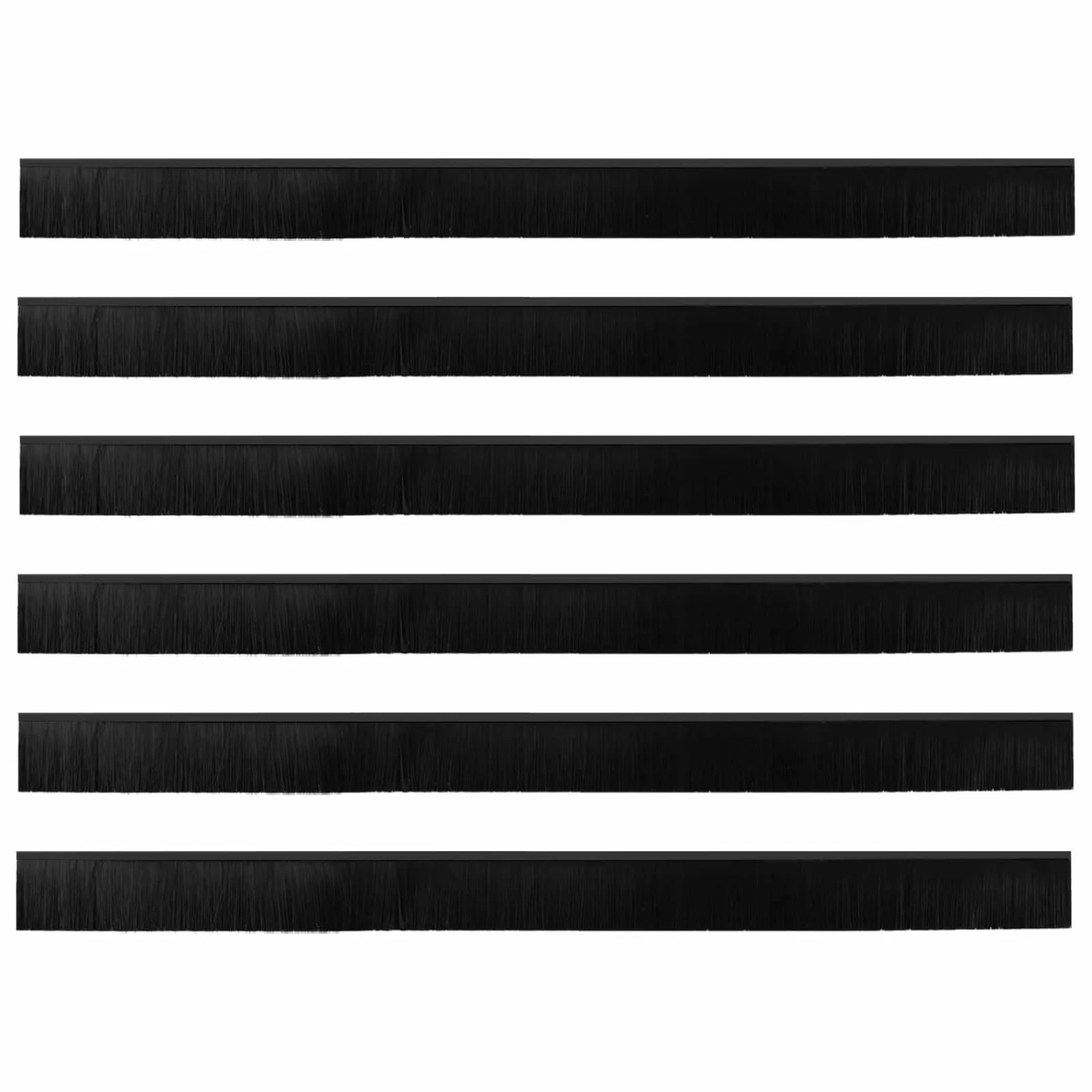 vidaXL Selbstklebende Türbürstendichtungen 6 Stk Schwarz 100 cm 42019575