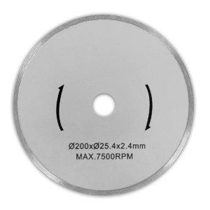EBERTH Diamanttrennscheibe, 200mm Durchmesser für Schleifer.