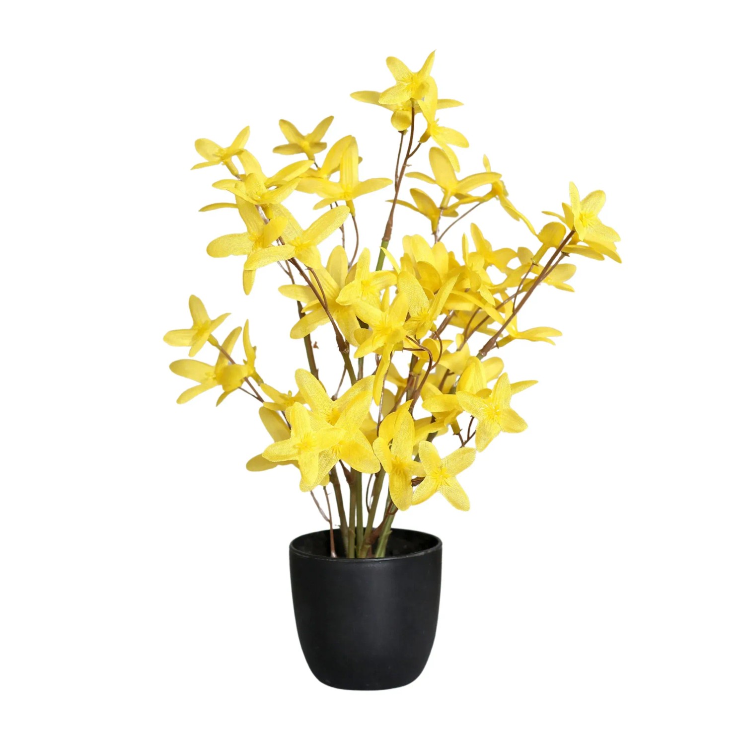 Kunstblume Forsythie im Blumentopf  7 cm x 33 cm Gelb kaufen bei OBI