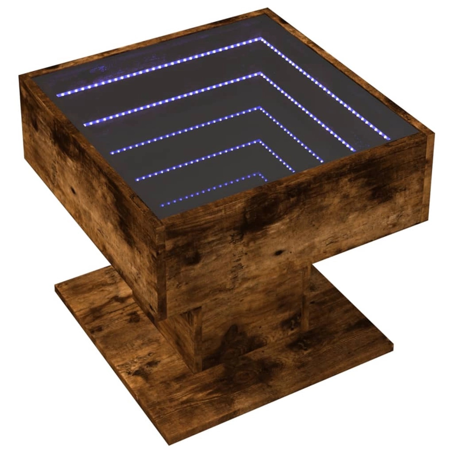 vidaXL LED-Couchtisch Räuchereiche 50x50x45 cm Holzwerkstoff 847529 günstig online kaufen