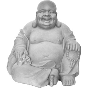 Lachender Buddha Deko-Figur (64 cm) aus Polyresin für Garten & Haus.