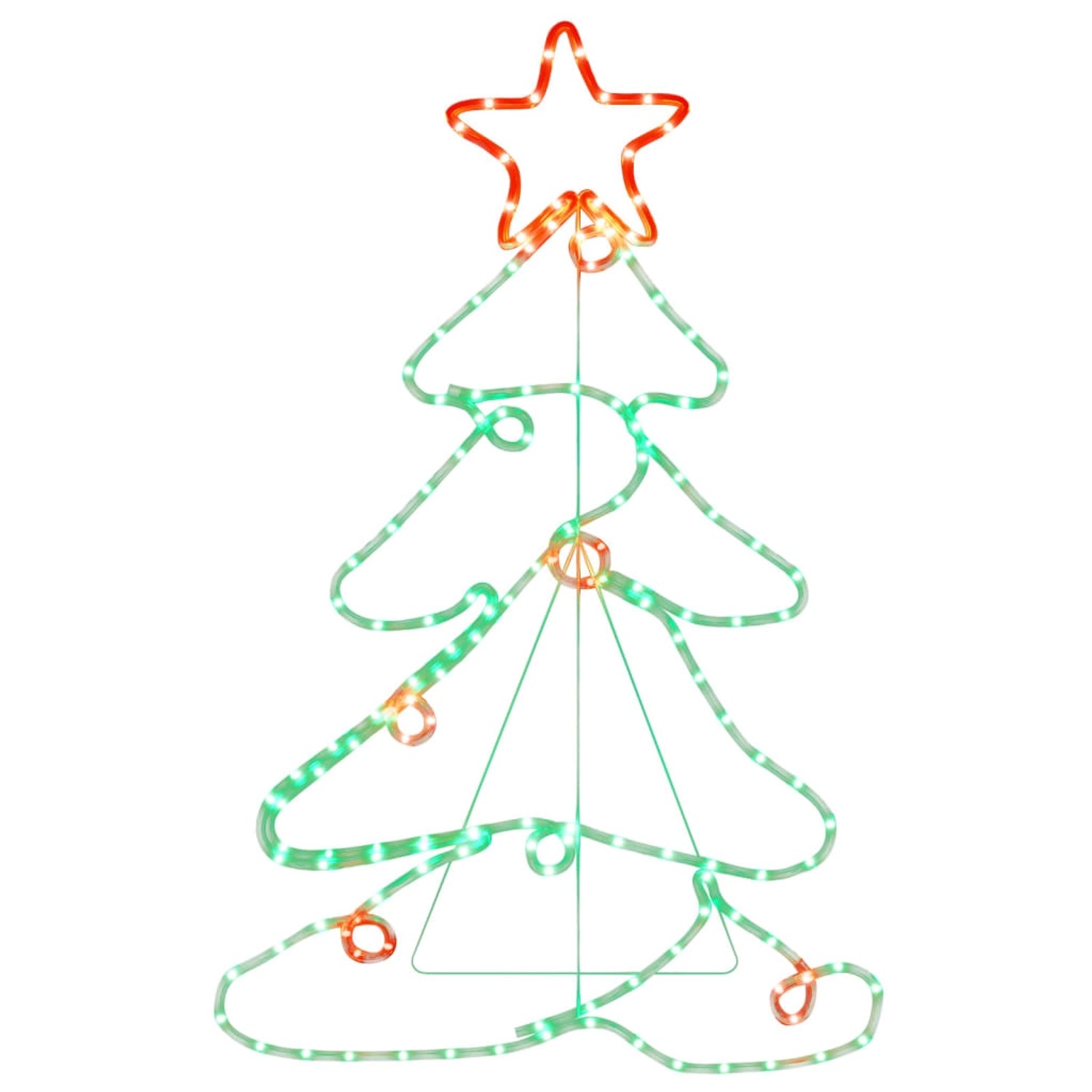 vidaXL LED-Silhouette Weihnachtsbaum 144 LEDs 88x56 cm 343288