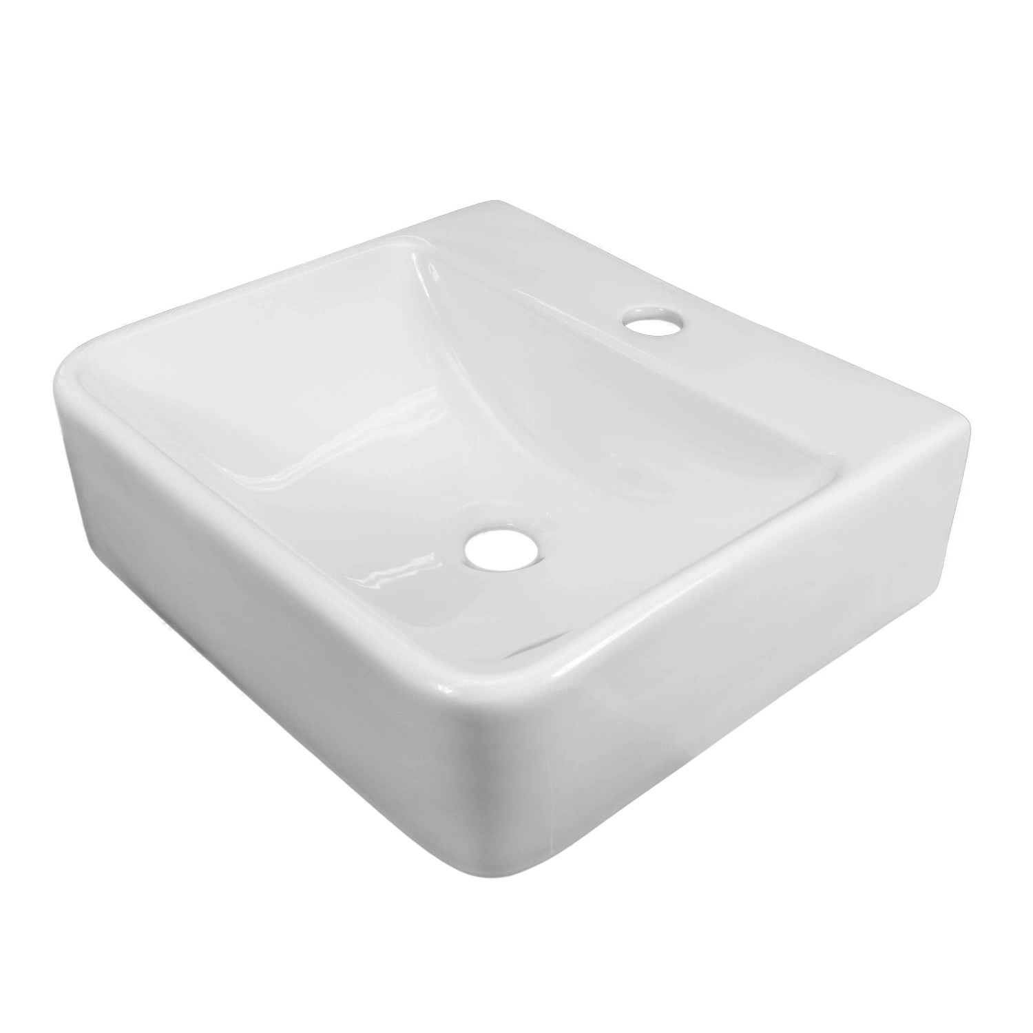 NEG Waschbecken Uno74H Hänge- und Aufsatzbecken Recheckig 41T x 37B x 12,5H cm