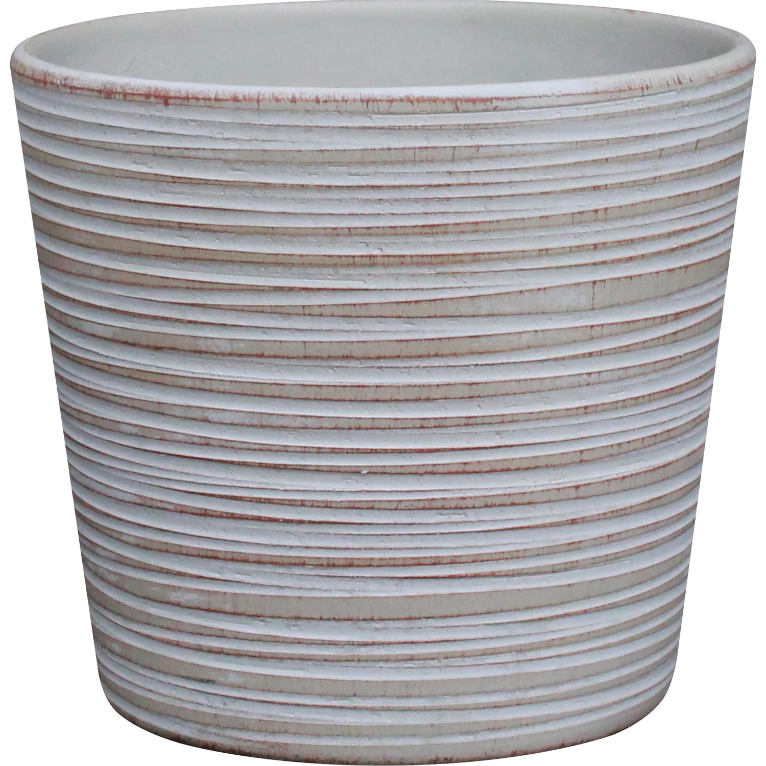 Übertopf Ø 19,5 cm x 18 cm Keramik Taupe