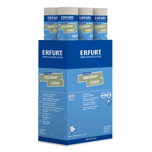 Erfurt Vliesfaser Colour 302-4, dunkelbeige Vliestapete, Rollen im Karton.