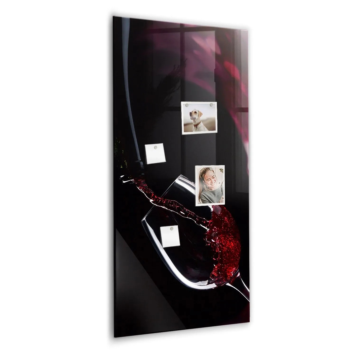 Tulup Beschreibbare Glasmagnettafel Verschütteter Wein 60x120 cm Magnettafe günstig online kaufen
